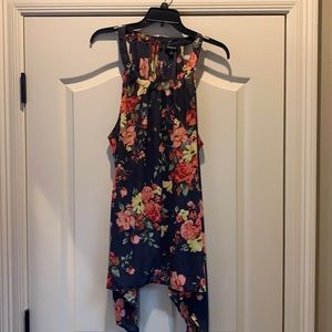 Gray and peachy pink tank